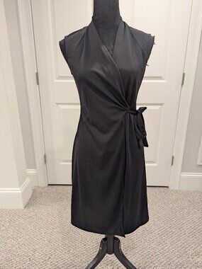 New York & Co Black Front Tie Dress Sz XS